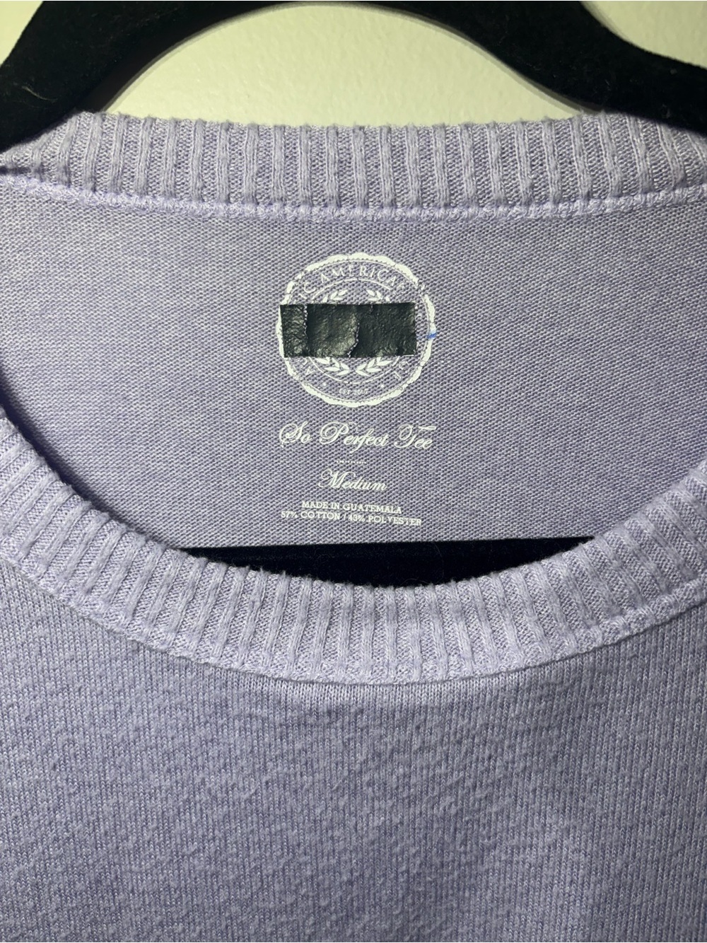American Eagle Lavender Oversized Long Sleeve Tee Size M - Picture 3 of 3